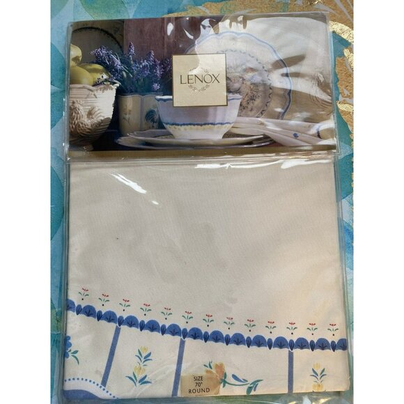 Lenox Fine Dining Table Linen Tablecloth 70 Round Provencal Garden Floral NWT$45 - Picture 2 of 6